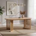 Soho Dining Table - Oval - Slatted Base -  8 Seater - 200cm - Oak