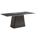 Telma 6 Seater Dark Grey and Black Marble Dining Table - Sizes Available