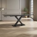 Vernal Extending Dining Table - 4-8 Seater - 140cm-200cm - Grey Sintered Stone