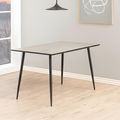 Wilma White Oak and Black 4 Seater Dining Table - 120cm