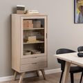 A-Line White Oak 2 Drawers Display Cabinet