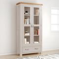 Clarion Display Cabinet - 2 Door - Oak and Grey