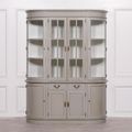 Grey Mahogany Display Cabinet - Curved