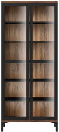 Roomers Black 2 Door Glazed Display Cabinet