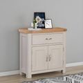 Clarion Oak and Grey 2 Door Compact Sideboard - 80cm