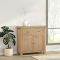 Hayley Oak 2 Door Compact Sideboard - 80cm