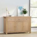 Hayley Oak 3 Door Medium Sideboard - 137cm