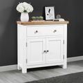 Lundy Compact Sideboard - 2 Door - 80cm - White Painted