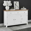Lundy Medium Sideboard - 3 Door - White Painted