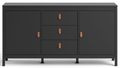 Barcelona Black 2 Door Medium Sideboard