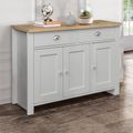 Highgate Medium Sideboard - 3 Door - Grey Painted