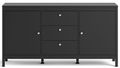 Madrid Black 2 Door Medium Sideboard