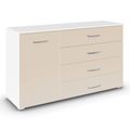 Rauch Aditio 1 Door Medium Sideboard - 120cm - Alpine White and Champagne