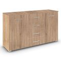 Rauch Aditio 2 Door Medium Sideboard with 4 Drawer - 120cm - Sonoma Oak
