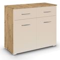 Rauch Aditio 2 Door Small Sideboard - 80cm - Artisan Oak and Champagne