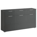 Rauch Alabama 3 Door Medium Sideboard - 120cm - Metallic Dark Grey
