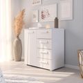 Rauch Evelyn 1 Door Small Sideboard - 80cm - Alpine White