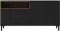 Roomers Black Extra Large Sideboard - 3 Doors