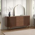 Soho Sideboard - 2 Door - Slatted - 140cm - Dark Oak