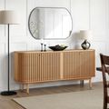 Soho Large Sideboard - 4 Door - Slatted - Oak