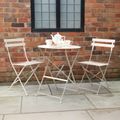 Padstow Bistro Set - 2 Seater - 60cm - Round - Champagne Metal