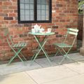 Padstow Bistro Set - 2 Seater - 60cm - Round - Olive Green Metal