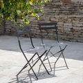 Rive Outdoor Droite Bistro Chairs Set of 2 Carbon
