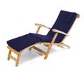 Toddington Outdoor Steamer Chair with Cushion Blue