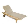 Winchcombe Outdoor Teak Sun Lounger with Cushion Natural