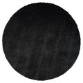 Cloudy Round Rug - High Pile Shaggy - Black - Sizes Available