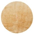 Cloudy Round Rug - High Pile Shaggy - Yellow - Sizes Available