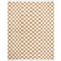 Birmingham Rug - Modern Shaggy Checkered - BMM2323 - Ivory & Tan - Sizes Available