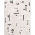 Fossay Rug - Machine Washable Modern Shaggy - FSG2303 - Beige & Charcoal - Sizes Available