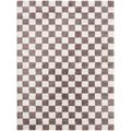 Fossay Rug - Machine Washable Modern Shaggy - FSG2328 - Ivory & Dark Brown - Sizes Available