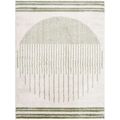 Fossay Rug - Machine Washable Modern Shaggy - FSG2307 - Ivory & Green - Sizes Available