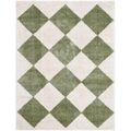 Fossay Rug - Machine Washable Modern Shaggy - FSG2325 - Ivory & Green - Sizes Available