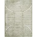 Fossay Rug - Machine Washable Modern Shaggy - FSG2333 - Ivory & Green - Sizes Available