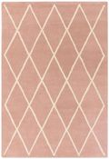 Contemporary Design Albany Rug - Pink - Diamond - Sizes Available