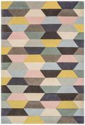 Contemporary Design Funk Rug - Honeycomb 04 - Pastel Multi Colour - Sizes Available