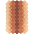 Contemporary Design Hive Rug - Rust - Sizes Available