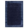 Contemporary Plain Ascot Rug - Navy - Sizes Available