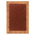 Contemporary Plain Ascot Rug - Rust - Sizes Available