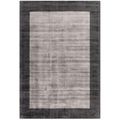 Contemporary Plain Blade Rug - Border 04 - Charcoal Silver - Sizes Available