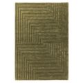 Contemporary Plain Form Geometric Rug - Green - Sizes Available