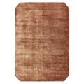 Contemporary Plain Gleam Rug - Terracotta - Sizes Available