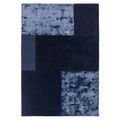Contemporary Plain Tate Tonal Textures Rug - Navy - Sizes Available