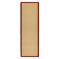Natural Weaves Runner - Sisal - Linen and Red - 68cm x 240cm