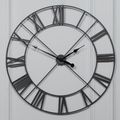 Wall Clock - Black Metal - Round - Large