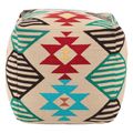 Cefena Pouffe - Square - Cream Fabric