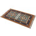 Dewas Kilim Grey Floor Rug - Medium